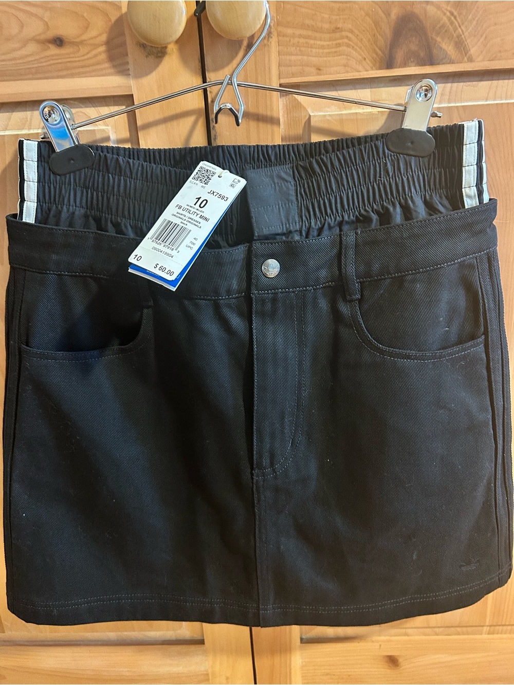 Adidas Black Skirt with Stripe Waistband